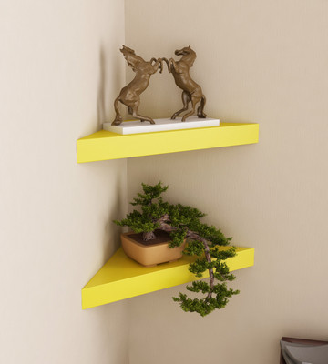 68% OFF on Home Sparkle Triangular Wooden Wall Shelf(Number of Shelves - 2, Yellow) 68% OFF on Home Sparkle Triangular Wooden Wall Shelf(Number of Shelves - 2, Yellow)