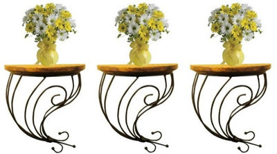 

Desi Karigar Wooden, Iron Wall Shelf(Number of Shelves - 3)