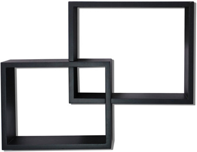 

Homey Essense Interlocking Floating Wall Shelves MDF Wall Shelf(Number of Shelves - 2, Black)