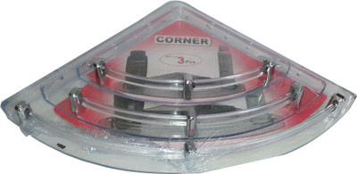 

Aquabath Mirchi Corner Set of 3 PC. 8X8,10X10,12X12 Plastic Wall Shelf(Number of Shelves - 1, Silver)
