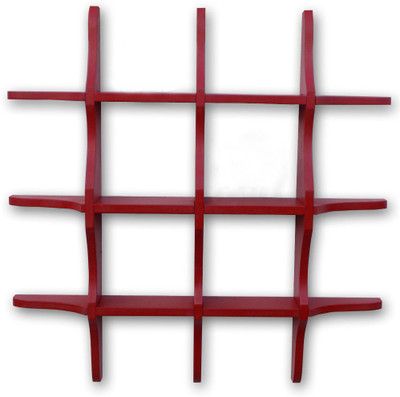 

BM Wood Furniture Glob Shep Wooden Wall Shelf(Number of Shelves - 12, Red)