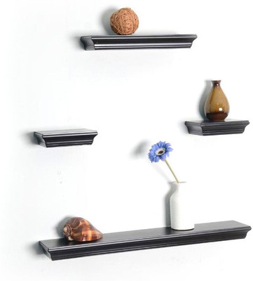 

LifeEstyle Wooden Wall Shelf(Number of Shelves - 4, Black)