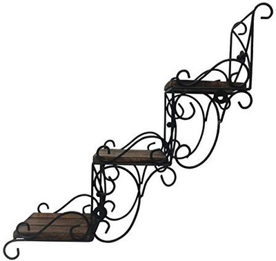 Desi Karigar Wooden Wall Shelf(Number of Shelves - 1)