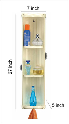 

Branco bamboo cabinet Plastic Wall Shelf(Number of Shelves - 3)
