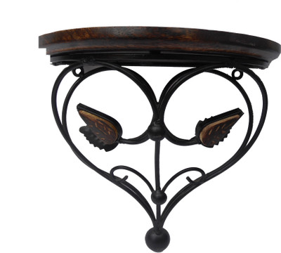 

Handicraft Wooden, Iron Wall Shelf(Number of Shelves - 1, Black, Brown)
