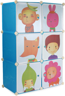 

Chrome Compartment Kids Polypropylene Wall Shelf(Number of Shelves - 6, Blue)