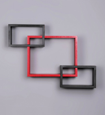 

Ganeshaas GPWSCC0301X0 Cross Cut Square Rack Shelf MDF Wall Shelf(Number of Shelves - 3, Red, Black)