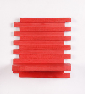 Onlineshoppee Wooden Wall Shelf(Number of Shelves - 1, Red)