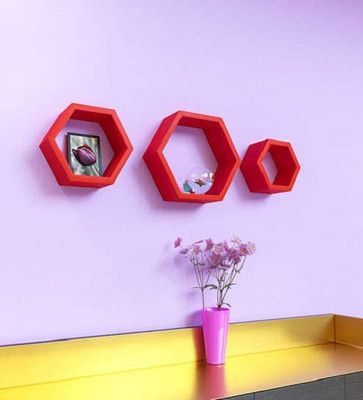 

MyWoodKart MDF Wall Shelf(Number of Shelves - 3)