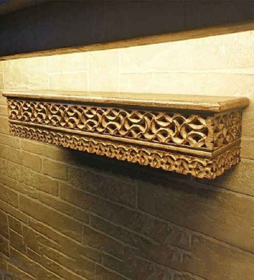 

MyWoodKart Wooden Wall Shelf(Number of Shelves - 1, Brown)