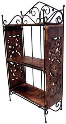 

Desi Karigar Wooden, Iron Wall Shelf(Number of Shelves - 1)