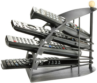

Trio Remote Organiser Iron Wall Shelf(Number of Shelves - 4, Black)