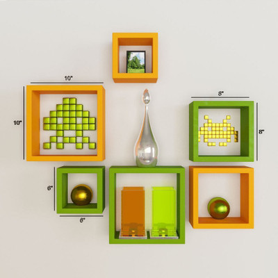 

Desi Karigar MDF Wall Shelf(Number of Shelves - 6)