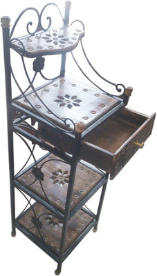 

Desi Karigar Wooden, Iron Wall Shelf(Number of Shelves - 4)