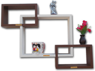 

BM Wood Furniture Entersetting Wooden Wall Shelf(Number of Shelves - 3, Multicolor)