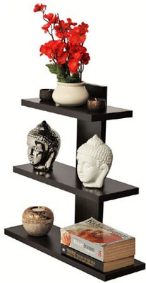 

Decorhand Wooden Wall Shelf(Number of Shelves - 3, Brown)