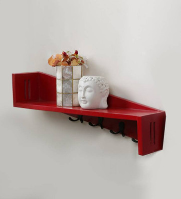 

VAS Collection Home Wooden Wall Shelf(Number of Shelves - 1, Red)