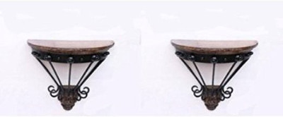 Desi Karigar Wooden, Iron Wall Shelf(Number of Shelves - 2)