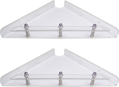

Transtal 2 pc. 'Triangle' Corner 8" Acrylic Wall Shelf(Number of Shelves - 2, Clear)