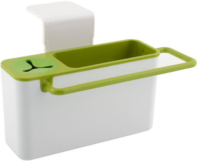 

Shopo Multi functional Suction Cup Draining Sink Caddy Sponge Cleaning Cloth Holder With Brush Holder Plastic Wall Shelf(Number of Shelves - 1, Multicolor)