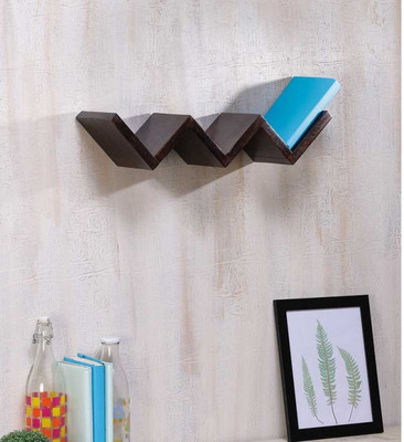 

Onlineshoppee Solid Wood Open Book Shelf(Finish Color - Walnut Brown)