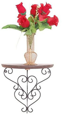 

Desi Karigar Wooden, Iron Wall Shelf(Number of Shelves - 1)