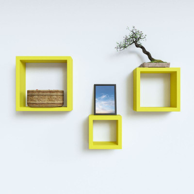 

Decoration Shop MDF Wall Shelf(Number of Shelves - 3, Yellow)