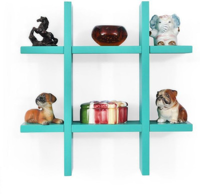

Onlineshoppee Plus Wooden Wall Shelf(Number of Shelves - 2, Blue)