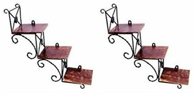 

Desi Karigar Wooden Wall Shelf(Number of Shelves - 2)