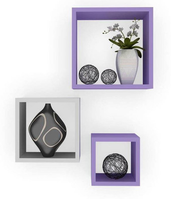 

Wooden Art & Toys MDF Wall Shelf(Number of Shelves - 3, Purple)