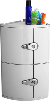 

Cipla Plast Double Door Corner Cabinet Plastic Wall Shelf(Number of Shelves - 4, White)