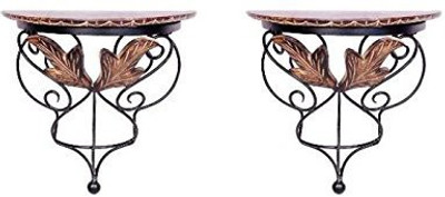 

Desi Karigar Wooden, Iron Wall Shelf(Number of Shelves - 2)