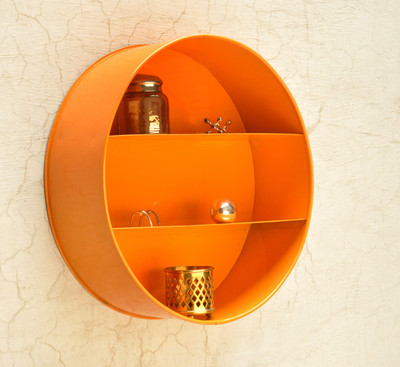 

Logam Metal Sphere Orange Iron Wall Shelf(Number of Shelves - 2, Orange)