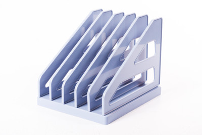 

Chrome Jielisi Stationery Document Shelf Compartments Plastic Wall Shelf(Number of Shelves - 5, Blue)