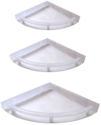 

HD Decor Bathroom Corner Acrylic Wall Shelf(Number of Shelves - 3, White)