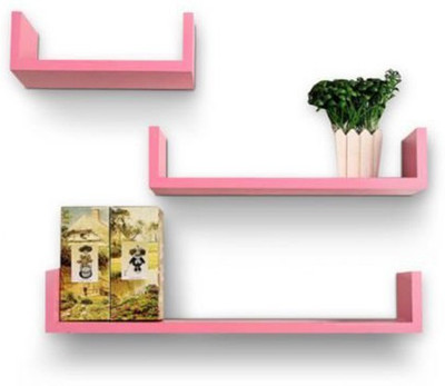 

Craftpoint Wooden Wall Shelf(Number of Shelves - 3, Pink)