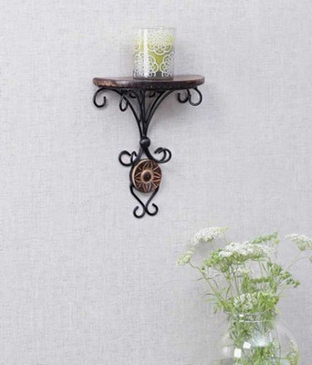 

Antiqua Vgroup Wooden, Iron Wall Shelf(Number of Shelves - 1, Beige)