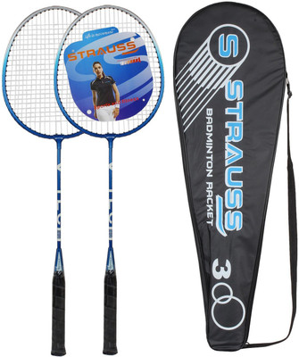 

Strauss V Tech 1012 Badminton Racquet 2 Pieces with Cover (Black/Blue) Black, Blue Strung Badminton Racquet(G4 - 3.25 Inches, 700 g)