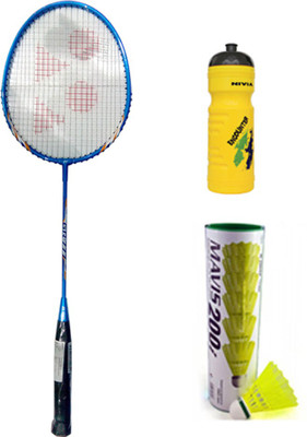

Yonex New Series GR777 Racket + Mavis 200i Shuttlecock Pack of 6pc + Sipper Multicolor Strung Badminton Racquet(G4 - 3.25 Inches, 90 g)