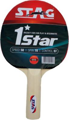Stag 1 Star G4 Unstrung Table Tennis Racquet (Blue, Red, Weight - 148 g) 
