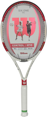 

Wilson Six One 95 L Multicolor Strung Tennis Racquet(L3, 304 g)
