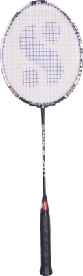 

Silver's Shock 201 Silver, Black Strung Badminton Racquet(G3 - 3.5 Inches), Black;silver