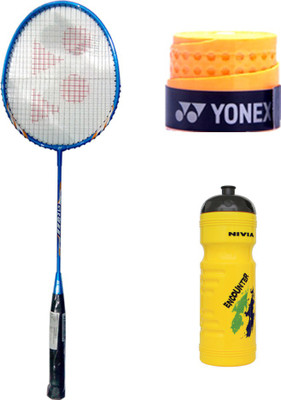 

Yonex New Series GR777 Racket + Etec902 Grip+Sipper Multicolor Strung Badminton Racquet(G4 - 3.25 Inches, 90 g)