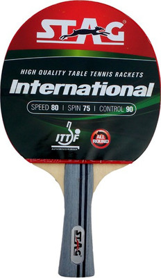

Stag International Table Tennis Racquet with Case(670 g), Black;red