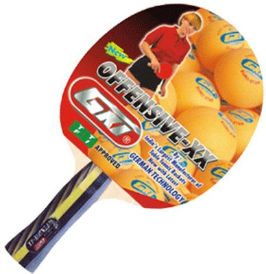 

GKI Offensive XX with Wooden Case Red, Black Table Tennis Racquet(G4, 350 g), Black;red