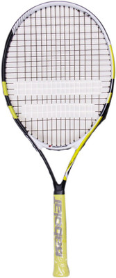

Babolat Nadal Yellow, Black, Silver Strung Tennis Racquet(G3 - 4 3/8 Inches, 240 g), Black;silver;yellow