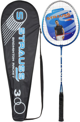 

Strauss V-Tech 1012 Badminton Racquet with Full Cover (Black/Blue) Black, Blue Strung Badminton Racquet(G4 - 3.25 Inches, 450 g)