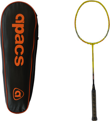 

APACS FINAPI 432 Badminton Racquet with Leather Cover Yellow Strung Badminton Racquet(G1 - 4 Inches, 80 g)