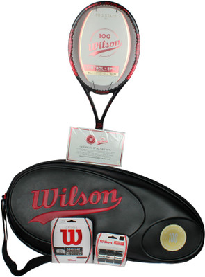 

Wilson Pro Staff 95 100 Year Multicolor Unstrung Tennis Racquet(G3 - 4 3/8 Inches, 313 g)