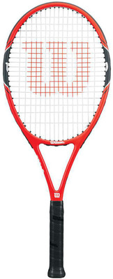 

Wilson Federer 100 Red, Black Strung Tennis Racquet(G3 - 4 3/8 Inches, 305 g), Black;red